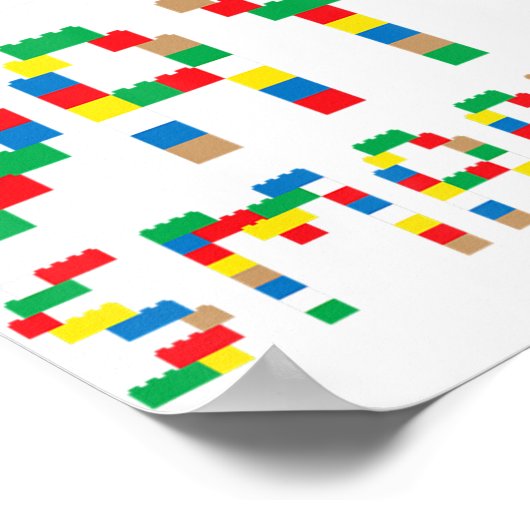 100 dagen slimmere Funny School Blocks voor jongen Poster (Hoek)