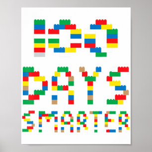 100 dagen slimmere Funny School Blocks voor jongen Poster