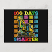 100 dagen slimmere graafmachine 100ste schooldag briefkaart (Voorkant)