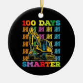 100 dagen slimmere graafmachine 100ste schooldag keramisch ornament (Voorkant)