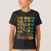 100 dagen slimmere graafmachine 100ste schooldag t-shirt (Voorkant)