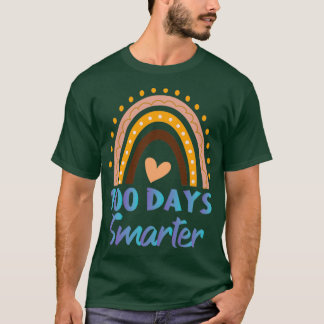 100 dagen Slimmere Kindertuin School Teacher Rainb T-shirt