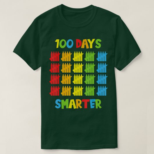 100 dagen slimmere leerkrachten Kinder kind 100 da T-shirt (Design voorkant)
