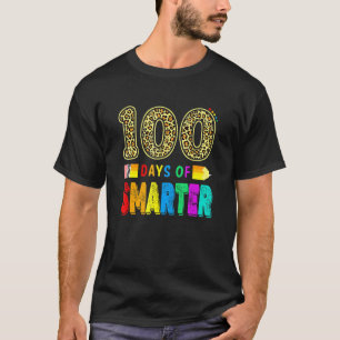 100 dagen slimmere leraar of student 100 dagen t-shirt