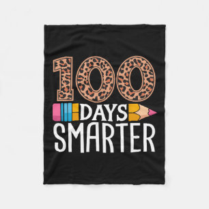 100 dagen slimmere leraar of student 100e dag van fleece deken