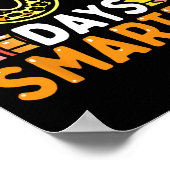 100 dagen slimmere leraar of student 100e dag van  poster (Hoek)