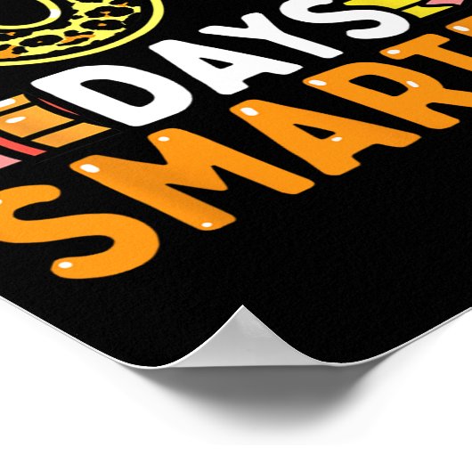 100 dagen slimmere leraar of student 100e dag van  poster (Hoek)