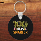 100 dagen slimmere leraar of student 100e dag van  sleutelhanger (Voorkant)