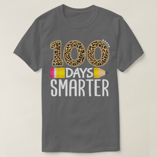 100 dagen slimmere leraar of student 100e dag van t-shirt (Design voorkant)