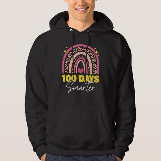 100 dagen slimmere leraar student 100e dag van het hoodie (Voorkant)