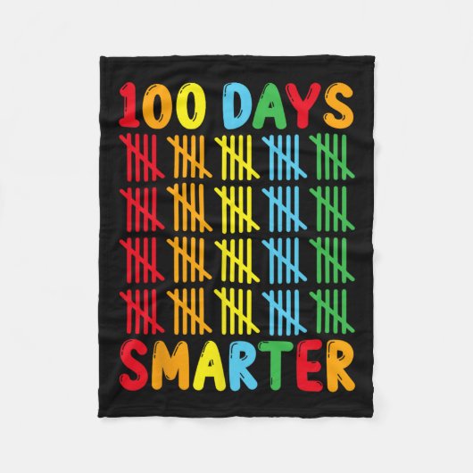100 dagen Slimmere Leuke Tally Leraar en Studenten Fleece Deken (Voorkant)