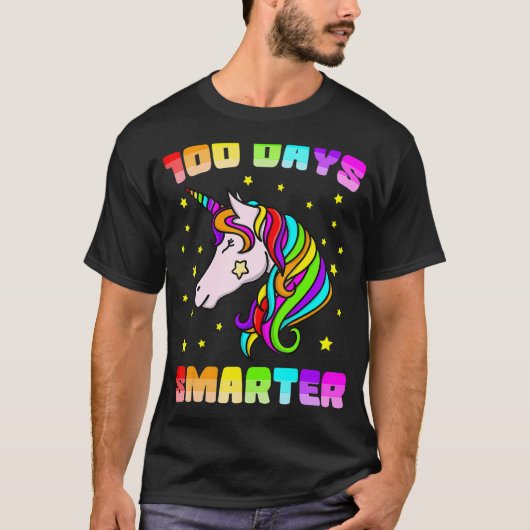 100 dagen slimmere meisjes 100e dag van de school  t-shirt (Voorkant)
