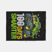 100 dagen Slimmere Monstervrachtwagen 100 dagen va Fleece Deken (Voorkant (Horizontaal))