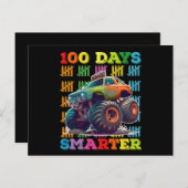 100 dagen Slimmere Monstervrachtwagen 100e dagscho Briefkaart (Voorkant / Achterkant)
