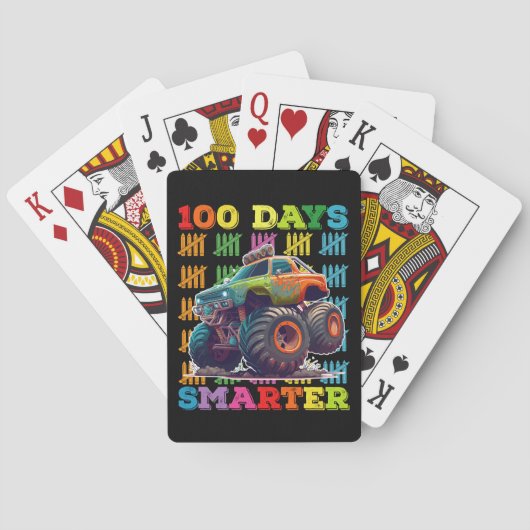 100 dagen Slimmere Monstervrachtwagen 100e dagscho Pokerkaarten (Achterkant)