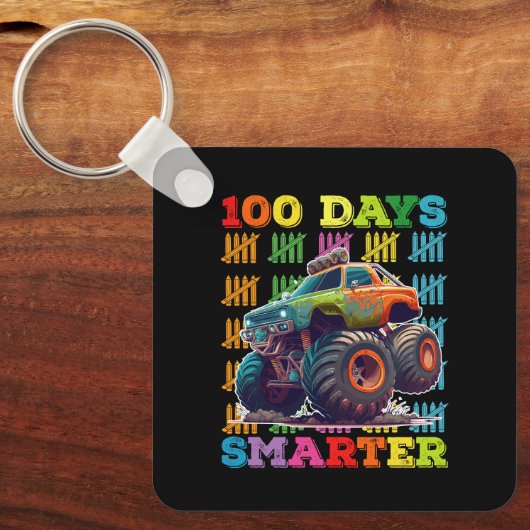 100 dagen Slimmere Monstervrachtwagen 100e dagscho Sleutelhanger (Voorkant)