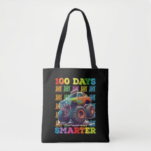 100 dagen Slimmere Monstervrachtwagen 100e dagscho Tote Bag (Voorkant)