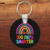 100 dagen slimmere regenboog, 100e schooldag sleutelhanger (Voorkant)