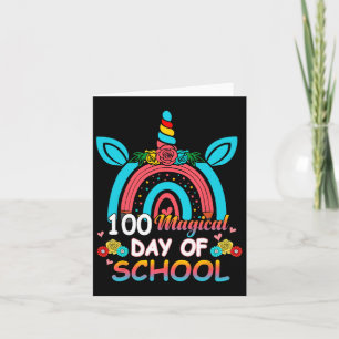 100 dagen slimmere regenboog eenhoorn 100ste dag v kaart