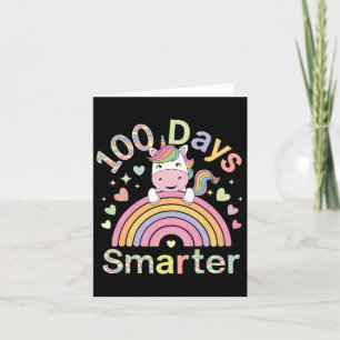 100 dagen slimmere regenboog eenhoorn 100ste dag v kaart