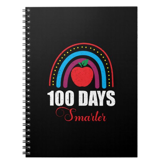 100 dagen slimmere regenboog Funny 100e schooldag Notitieboek (Voorkant)