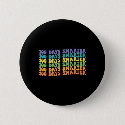 100 dagen slimmere Retro Groovy 100e dag van S Ronde Button 5,7 Cm (Voorkant)