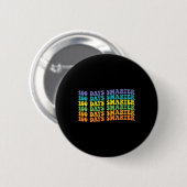 100 dagen slimmere Retro Groovy 100e dag van S Ronde Button 5,7 Cm (Voorkant /achterkant)
