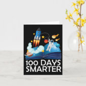 100 dagen Slimmere Ruimtevaarder 100ste Dag School Kaart (Gele Bloem)