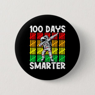 100 dagen Slimmere Ruimtevaarder 100ste Dag School Ronde Button 5,7 Cm