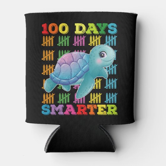 100 dagen slimmere schildpad 100ste schooldag blikjeskoeler (Voorkant)