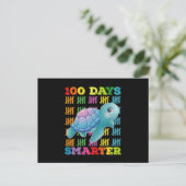100 dagen slimmere schildpad 100ste schooldag briefkaart (Staand voorkant)