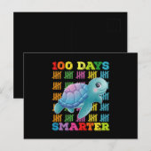 100 dagen slimmere schildpad 100ste schooldag briefkaart (Voorkant / Achterkant)
