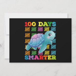 100 dagen slimmere schildpad 100ste schooldag kaart