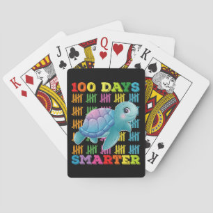 100 dagen slimmere schildpad 100ste schooldag pokerkaarten