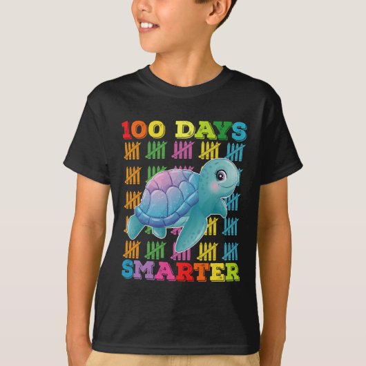 100 dagen slimmere schildpad 100ste schooldag t-shirt (Voorkant)