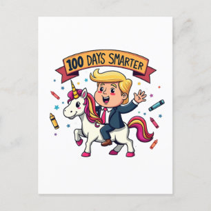100 dagen slimmere school Trump Inaguration Day Briefkaart
