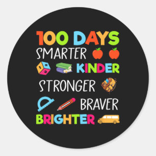 100 dagen slimmere sterkste aansteker Braver K Ronde Sticker