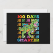 100 dagen Slimmere T Rex Dinosaurus 100th Day Scho Kaart (Voorkant)