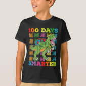 100 dagen Slimmere T Rex Dinosaurus 100th Day Scho T-shirt (Voorkant)