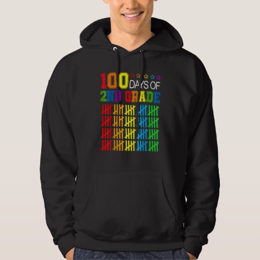 100 dagen slimmere tweede graad 100e schooldag hoodie (Voorkant)