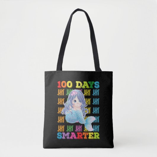 100 Dagen Slimmere Zeemeermin 100e Dag Van School Tote Bag (Voorkant)