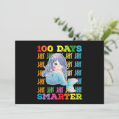 100 dagen slimmere zeemeermin 100e schooldag kaart (Staand voorkant)