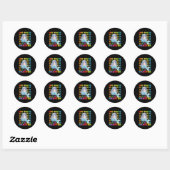 100 dagen slimmere zeemeermin 100e schooldag ronde sticker (Vel)