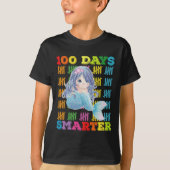 100 dagen slimmere zeemeermin 100e schooldag t-shirt (Voorkant)