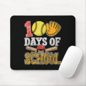 100 dagen softbal op school Grappig 100e dag Sport Muismat (Met muis)