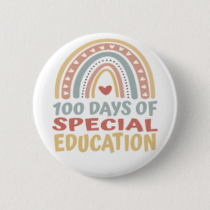 100 dagen speciaal onderwijs 100 dagen school Boho Ronde Button 5,7 Cm