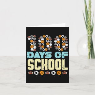 100 dagen sport Football van Baketball Kaart