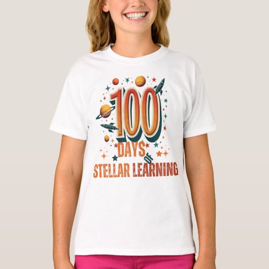 100 dagen Stellar Learning | Ruimte T-shirt (Voorkant)