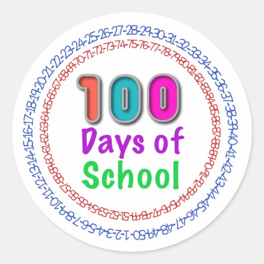 100 dagen Stickers op school (Voorkant)