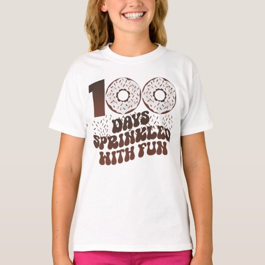 100 Dagen Strooien Met Plezier 100 Dagen van Schoo T-shirt (Voorkant)